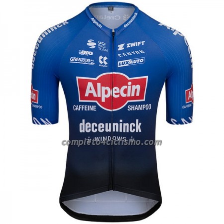 Maglia 2022 Tour de France Alpecin Deceuninck Manica Corta Blu Maglia 2022 Tour de France Alpecin Deceuninck Manica Corta Blu